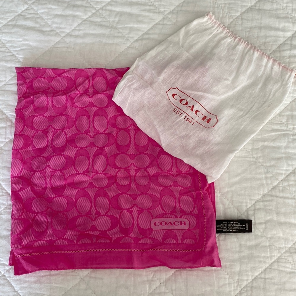 Coach Signature Square Scarf - Never Worn Includes dust bag
